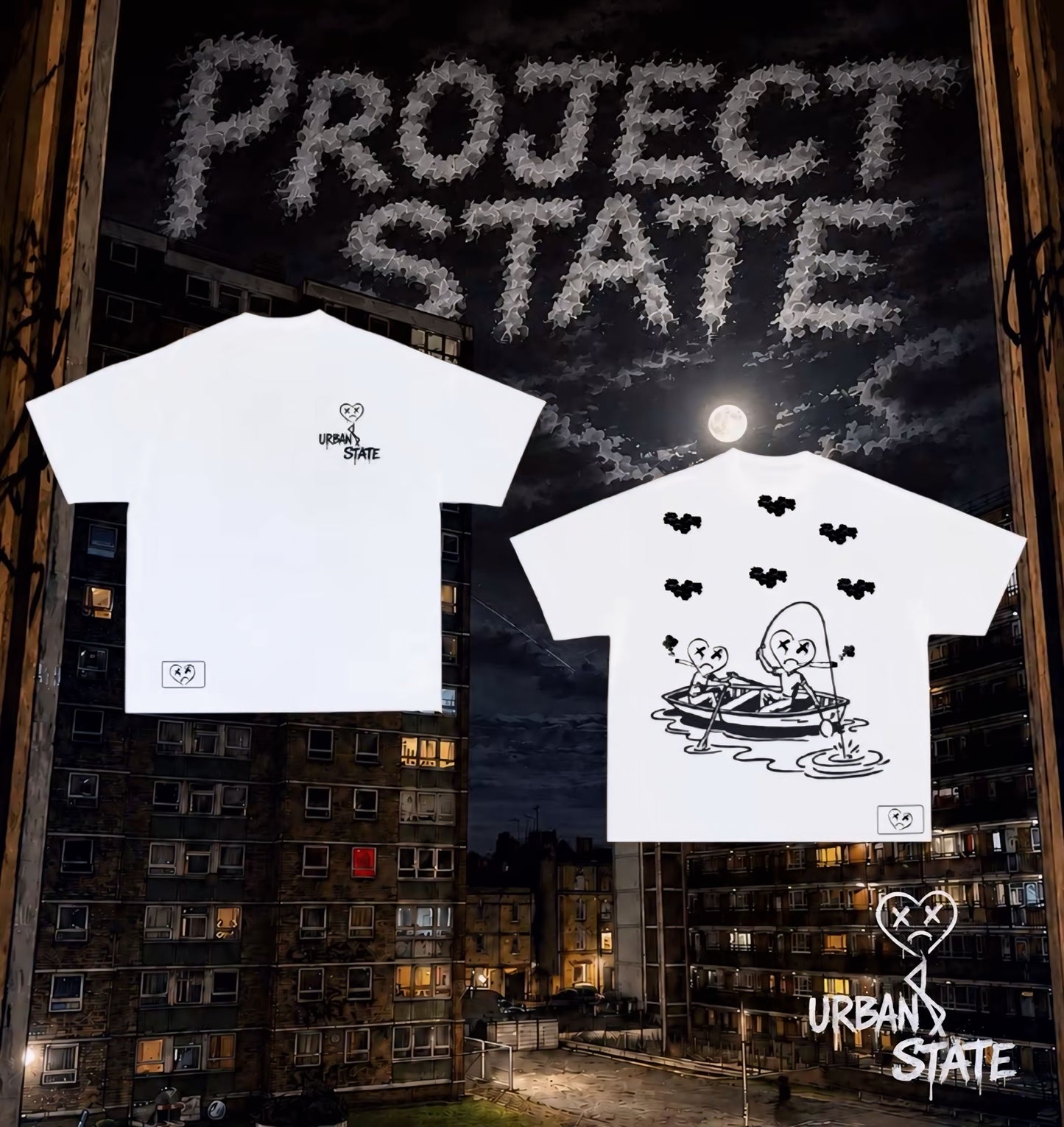 White - “LostAtState” Tee