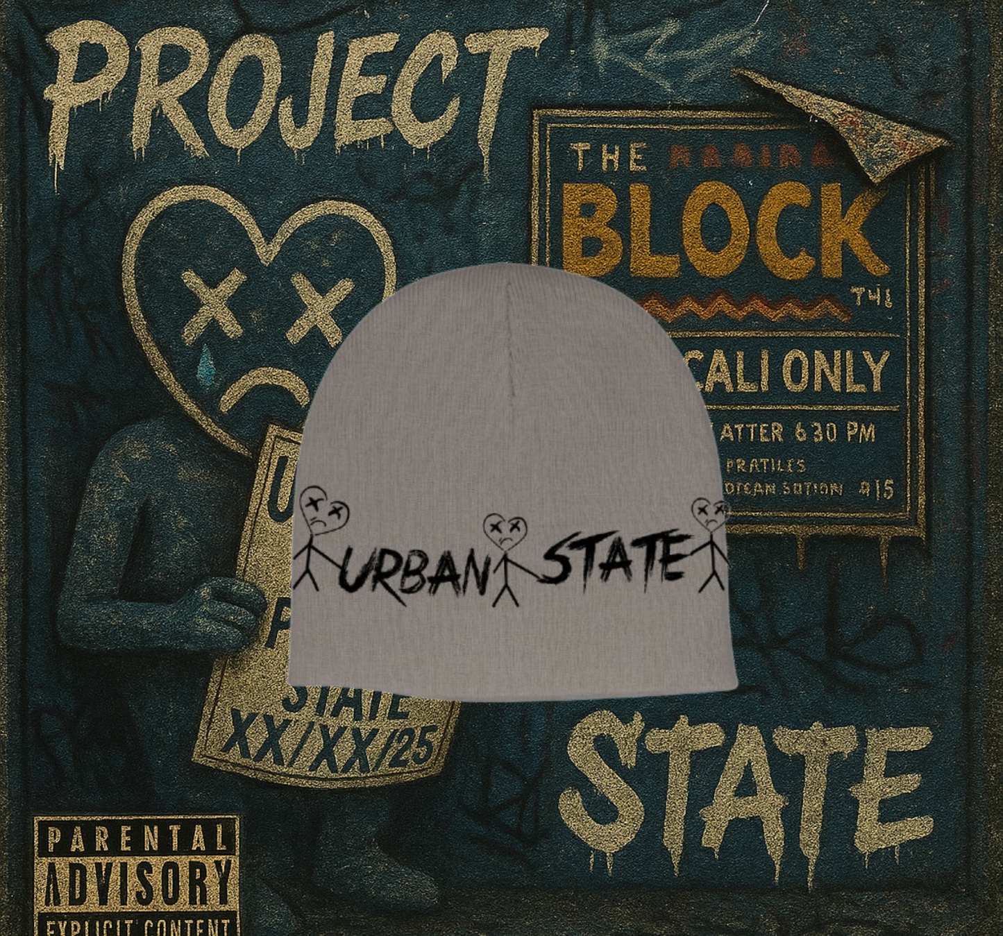 Project State Grey Beanie